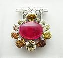 Platinum Ruby CARTIER Brooch
