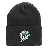 NFL Men's End Zone Cuffed Knit Hat - K010Z (Miami Dolphins, One Size Fits All)