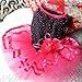 PanDaDa Pet Dog Cat Glitter Red&Black Tutu Dress Lace Skirt L