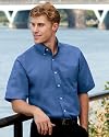 UltraClub Men's Classic Wrinkle-Free Short-Sleeve Oxford Shirt. 8972