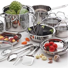 Wolfgang Puck 19 Piece Stainless Steel Cookware Set