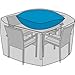 Duck Covers Elite Square Patio Table & Chair Set Cover with Inflatable Airbag to Prevent Pooling, 76-Inch