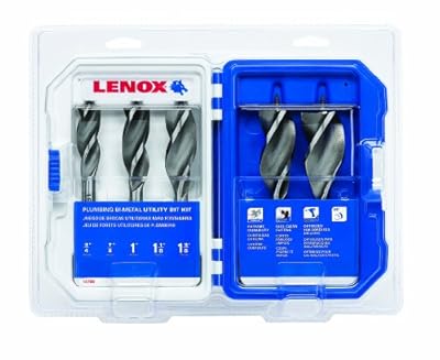 Lenox Industrial Tools 14788 Plumbers Bi-Metal Utility Bit Kit, 5-Piece