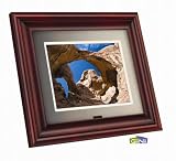 GiiNii 8 Inch Ultra Thin Digital Frame in Mahogany Pine Frame