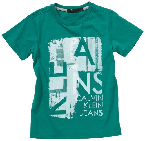 Calvin Klein Jeans Jungen T-Shirt CBP238 JV6K6, Gr. 176 (16 Jahre), Gr&uuml;n (840) Preisvergleich