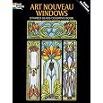 Art Nouveau Windows Stained Glass Coloring Book (Dover Design Stained Glass Coloring Book)