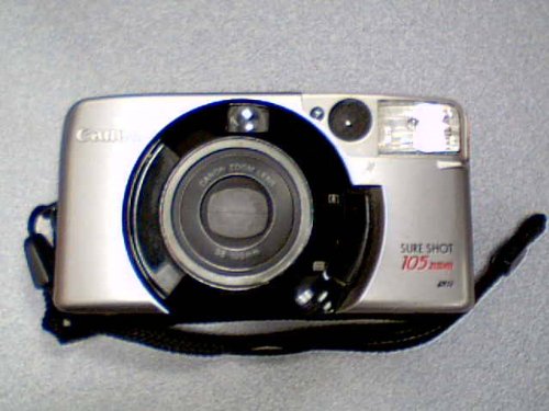 Canon Inc. Canon Sure Shot 105 Zoom AF Auto Focus 35mm Film Camera w/Canon Zoom Lens 38-105mm Canon Lens Camera (Silver/Black Color Version)