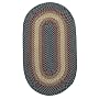 Charlestown Blue Braided Wool Rug, 7 ft 4 in x 9 ft 4 in
