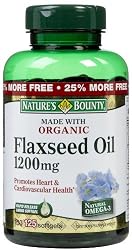 Nature's Bounty Organic Flaxseed Oil 1,200 mg Softgels, 100 ct