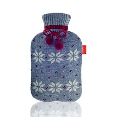 Fashy - W�rmflasche mit Norwegermuster-Strickbezug