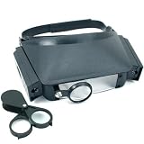 Bino Head Magnifier & 20X Dual Loupe Combo Illuminated