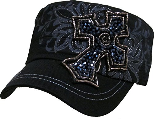 Cross Rhinestone Vintage Hat Cap Series - Western Bling Cadet