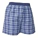 Royal (French) Blue and White Tartan Plaid Check Cotton Flannel Plaid check boxers boxer shorts available in 5 adult sizes exposed waist false fly
