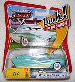 Flo World of Cars Disney Pixar Lenticular Eyes Change 1:55 Scale Mattel