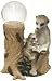 Outdoor Garden Solar Powered Light Ball Reading Meerkat Animal Ornament