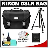Nikon Deluxe Digital SLR Camera Case - Gadget Bag with Nikon 60" Tripod + C ....