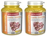 SimplySupplements Super Strength Garlic 5000mg|Healthy Heart & Circulation|2x 180 Capsules
