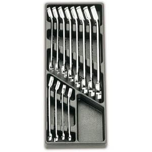 Beta 2424 T45 12 Piece Reversible Ratcheting Combination Wrenches Set in Thermoformed Tray by 