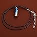 Yazilind Stainless Steel Silver Love Pill Capsule Shape Pendant Necklace PU Leather Chain