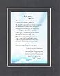I Am Always With You Poem on 11 x 14 inches Double Beveled Matting