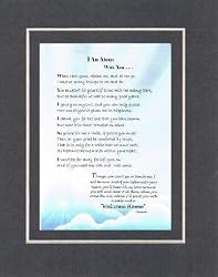 I Am Always With You Poem on 11 x 14 inches Double Beveled Matting