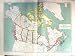 Territorial Divisions Map Canada 1915 Manitoba Quebec