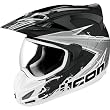 Icon Salvo Reflective Men's Variant On-Road Racing Motorcycle Helmet - Black