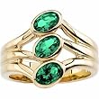 14K Yellow Gold Chatham Created Emerald Ring