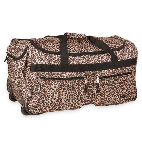 leopard rolling tote