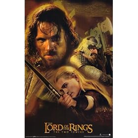 Lord of the Rings: Two Towers (Legolas, Aragorn, Gimli) Movie Poster Print - 24" X 36"