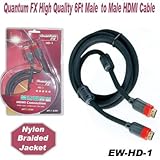 Quantum FX HD-1 High Quality 6Ft Male to Male 19 HDMI Cable