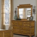 A-America KIN-AO-5-50-0 Kingston Dresser and Mirror Set in Antique Oak