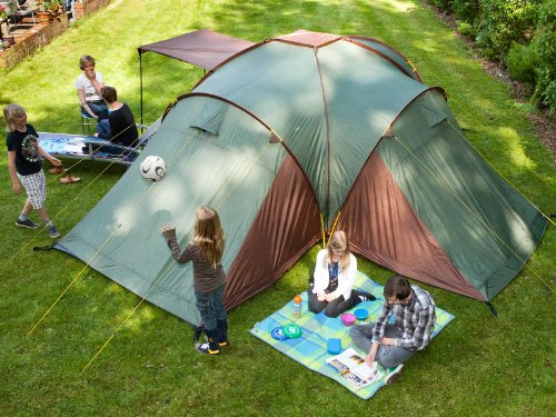 Skandika Daytona Deluxe XXL Tente de camping familiale 9 personnes 570 x 390 cm