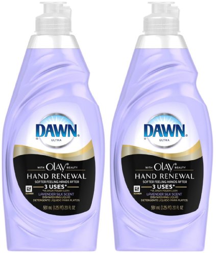 Dawn Ultra Hand Renewal Dish Liquid with Olay, Lavender, 20 Ounce