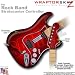 Colorburst Red WraptorSkinz Skin fits Rock Band Stratocaster Guitar for Nintendo Wii, XBOX 360, PS2 & PS3 (GUITAR NOT INCLUDED)