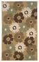 1'10" x 2'10" Indoor Outdoor Rug - Transitional Hand Hooked Rug in Brown and Olive Color