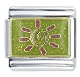 Dazzling Sun Italian Charms Brac Link