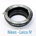 EzFoto Nikon Lens to Leica M mount Camera Adapter, fits Leica M9, M8, M7, M6, M5, M4, M3, M2, Ricoh GXR Mount A12
