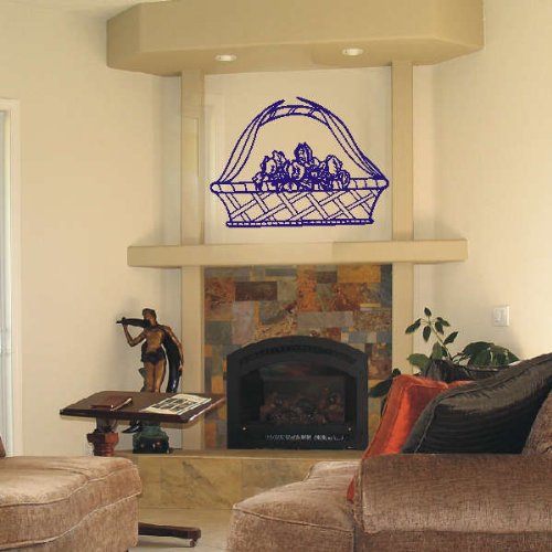 Imagen 2 de Etiqueta de la pared d81 cesta de la flor bonita 120x87 cm