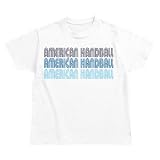 American Handball Retro Color Sports T-shirt Garçon (Blanc, tailles 2 - 14)