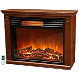 Lifesmart  Large Room Infrared Quartz Fireplace in Burnished Oak Finish w/Remote