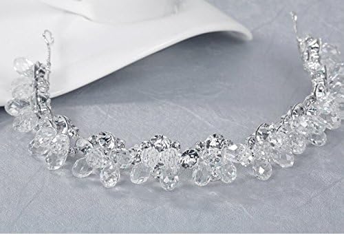 European Luxury fashion clear Rhinestone Crystal Bride Headband chain bridal headdress hair bands Wedding Party hair jewelry