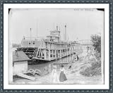 Historic Print (S): [Riverboat CITY OF PEORIA along the bank of the Illinois River at Beardstown, Ill.]