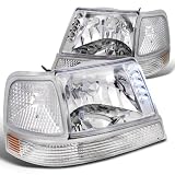 1998 - 2001 FORD RANGER XL XLT EDGE CHROME HEADLIGHTS+CORNER LIGHTS by Spec-D Tuning