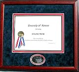 Kansas Jayhawks Deluxe Diploma Frame With Suede Mat
