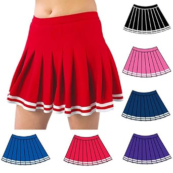 Pizzazz Multi Color Pleated Cheer Uniform Skirt Adult S-2XL by Pizzazz