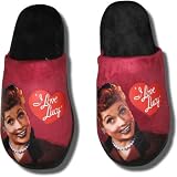 I Love Lucy Red/Black scuff slipper