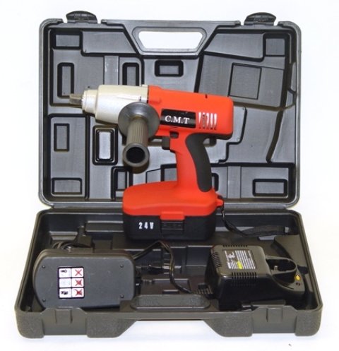 'Monster Torque' Ultra-Duty 24-Volt Cordless Impact Wrench - 300 FT-LBS Torque - 2 Batteries