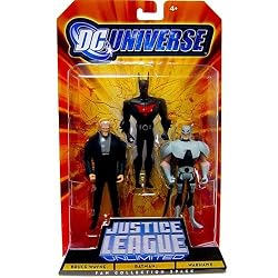 DC Universe Justice League Unlimited Fan Collection Action Figure 3Pack Bruce Wayne, Batman & Warhawk