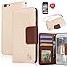 HILDA Phone Case for iPhone 6s Plus 5.5inch Wallet Case Premium Pu Leather Soft TPU Back Impact Resistant Scratch Proof Credit Card Holder Magnetic Flip Cover Brown